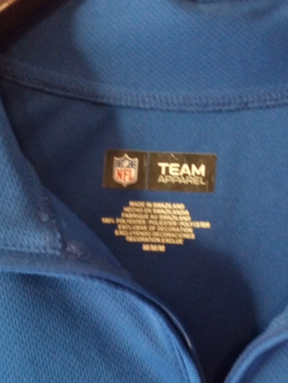 Men's 1/4 Zip Pullover NFL Colts Football Logo - Picture 4 of 7